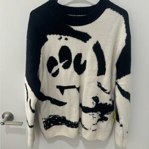 Black and White Crewneck Sweater